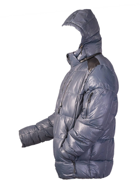 Men's jacket in a hood isolated on a white background. Windbreak - Foto, Imagen