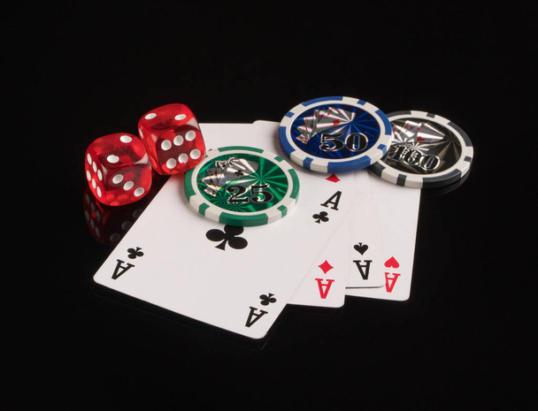 Πόκερ παιχνιδιού, κοντινό πλάνο - Φωτογραφία, εικόνα