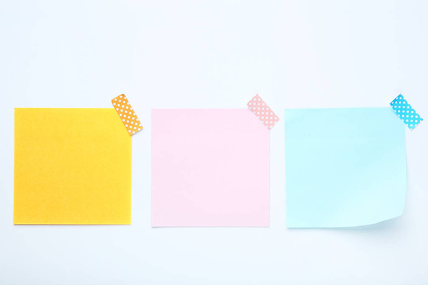 Paper sticky notes on white background - Foto, immagini