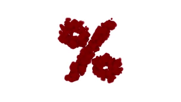 animazione con simbolo percentuale di sangue, appare al centro e svanisce con il vento, isolato su bianco
 - Filmati, video