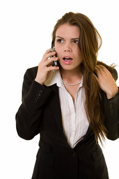 a young woman talking on the phone - Фото, зображення