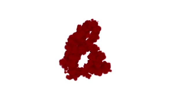 Alfabeto del sangue concetto, lettera B appare al centro e svanisce con il vento, isolato su bianco
 - Filmati, video