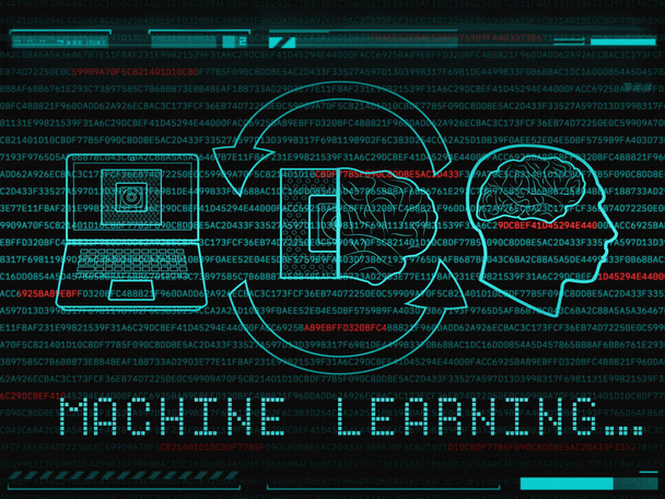 Machine learning en kunstmatige intelligentie concept. Menselijke brai - Foto, afbeelding