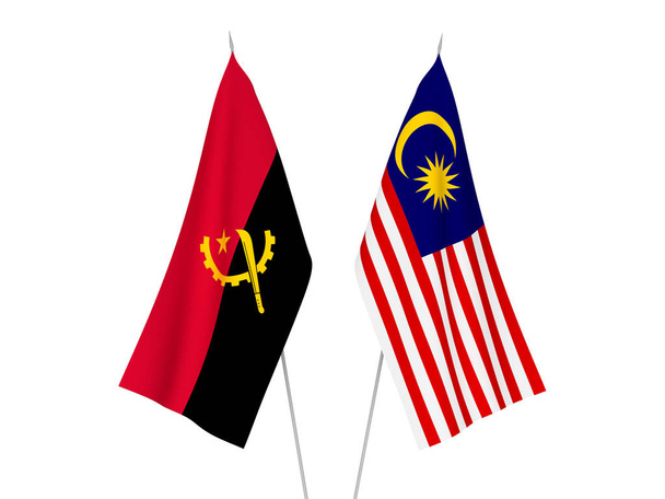 Malaysia and Angola flags - Fotó, kép