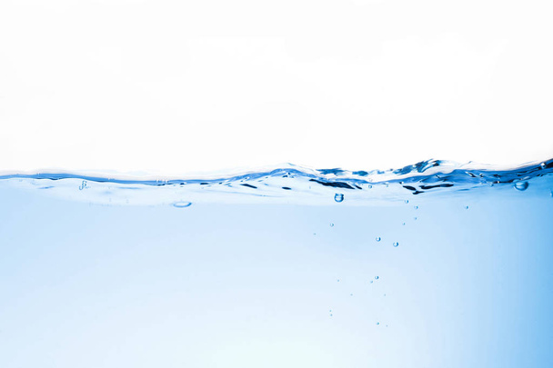 Ondas de água e bolhas azuis claras para beber água
 - Foto, Imagem