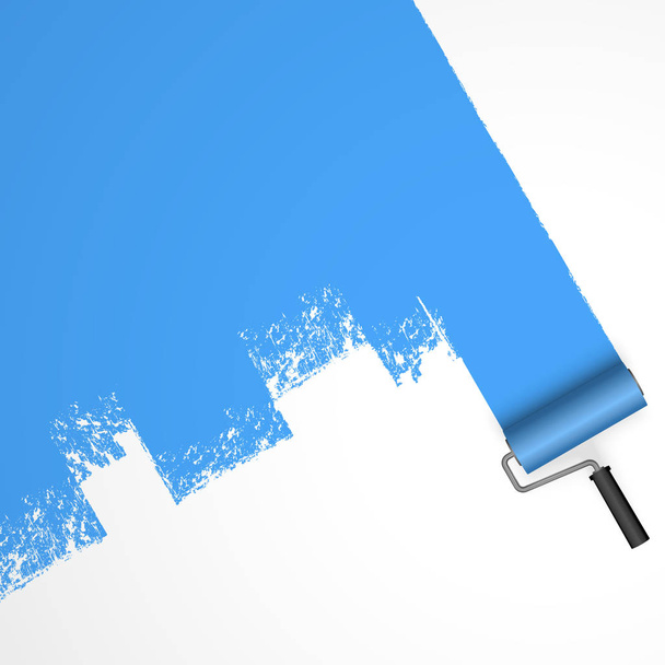 paint roller concept with marking - Vector, Image