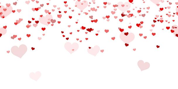 varrat nélküli konfetti szívek háttér - Vektor, kép