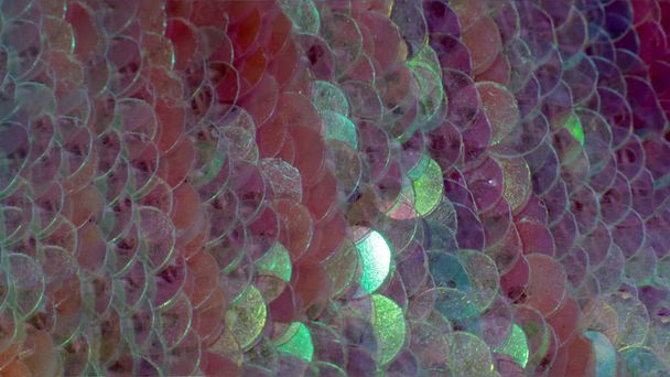 テクスチャ多くの輝く虹色のスパンコールマクロ写真の背景 - 写真・画像
