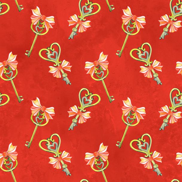 Heart seamless pattern. Valentines Day Illustration background. - Foto, immagini