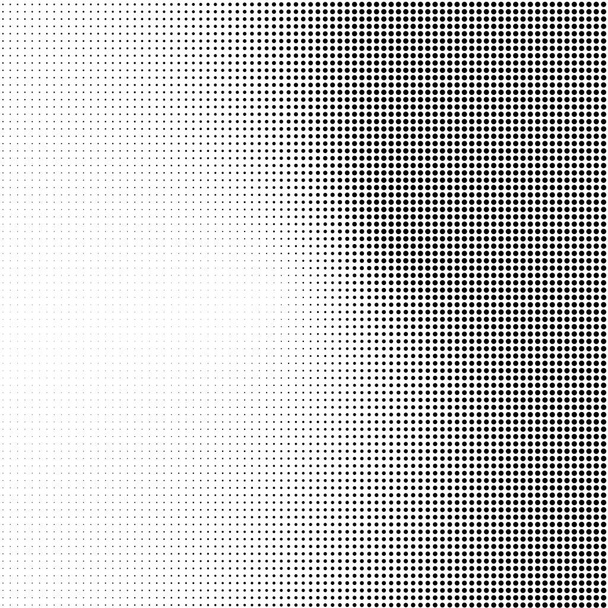 abstrakter Halbtonhintergrund in schwarz-weiß. Punktiertes Vektormuster - Vektor, Bild