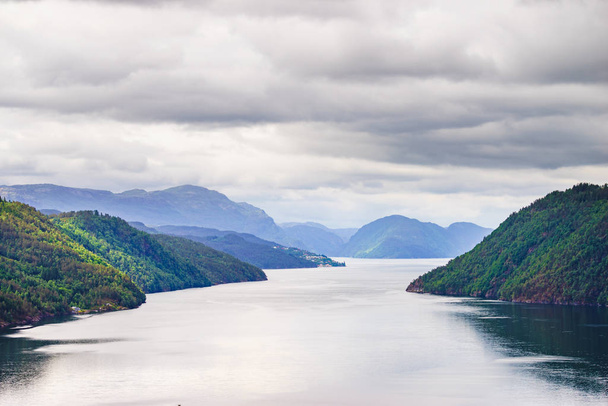 Fjord landscape, Saudafjord in Norway - Photo, Image