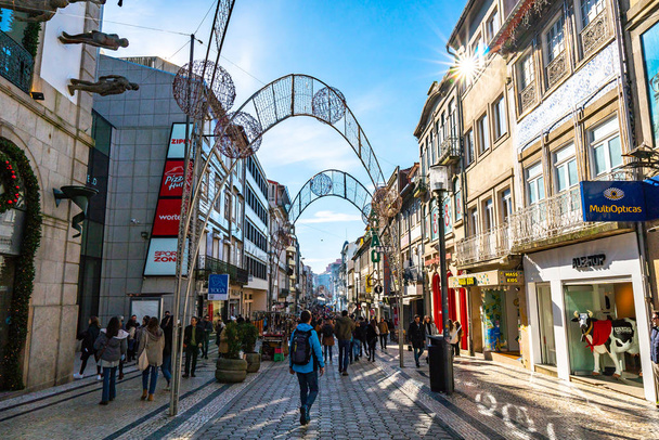 Porto Via Catarina Shopping Street - Valokuva, kuva