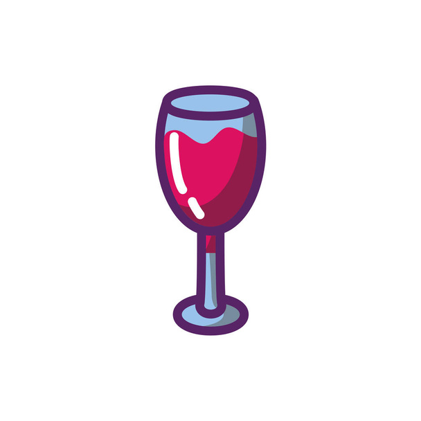 Geïsoleerde wijn cup vector ontwerp - Vector, afbeelding
