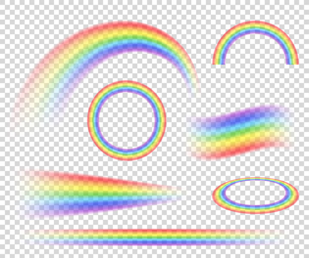Vektor-Regenbogen auf transparentem Hintergrund. - Vektor, Bild