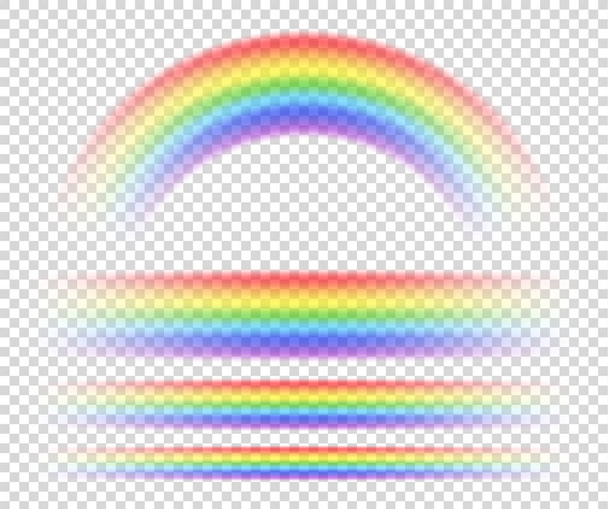 透明な背景のベクトル虹. - ベクター画像