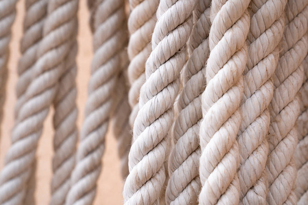 Natural rough ropes close up - Photo, Image