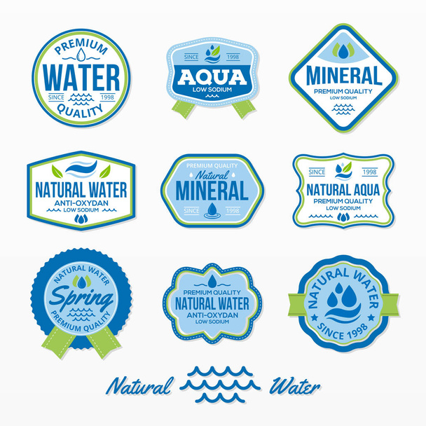 Variety of water emblem set - Вектор,изображение