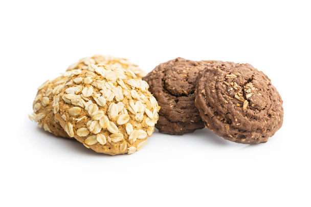 Cereal oatmeal and chocolate cookies. - Foto, afbeelding
