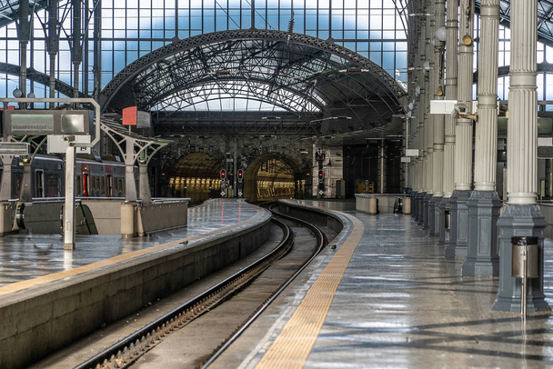 Stary dworzec kolejowy w Lizbona Portugalia - Zdjęcie, obraz