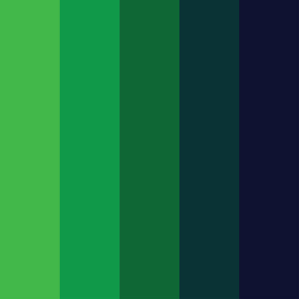 Green color palette vector illustration - Vector, Image