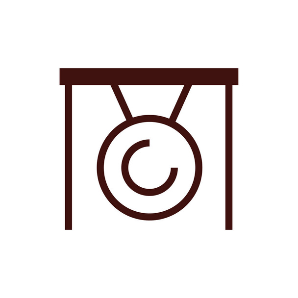 chinesse gong icône culturelle isolée
 - Vecteur, image