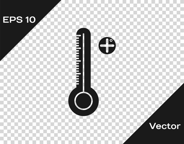 Grey Medical digital thermometer for medical examination icon isolated on transparent background. Vector Illustration - Vector, Image