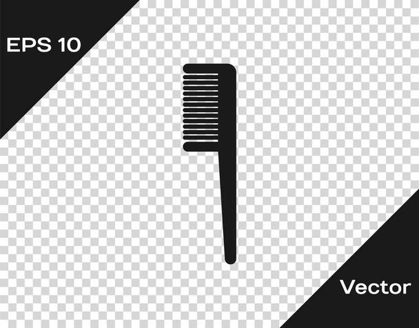 Γκρι Hairbrush εικονίδιο απομονώνονται σε διαφανές φόντο. Πινακίδα μαλλιών. Σύμβολο κουρέα. Εικονογράφηση διανύσματος - Διάνυσμα, εικόνα