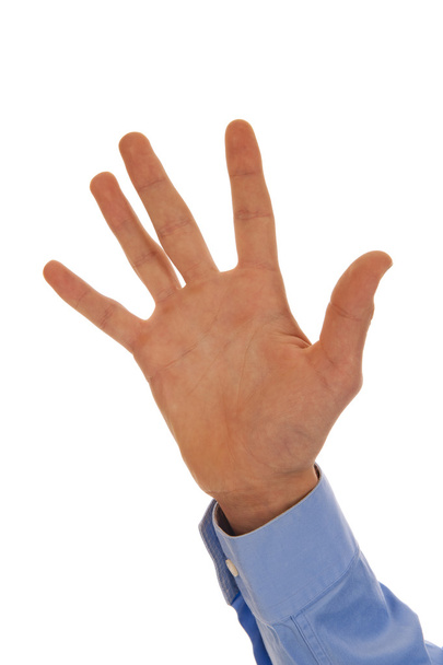 Male hand figuring number five - Foto, Imagen