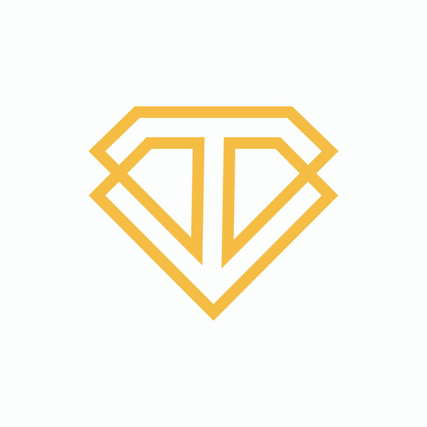 Vorlage für Diamant-Logo-Design - Vektor, Bild