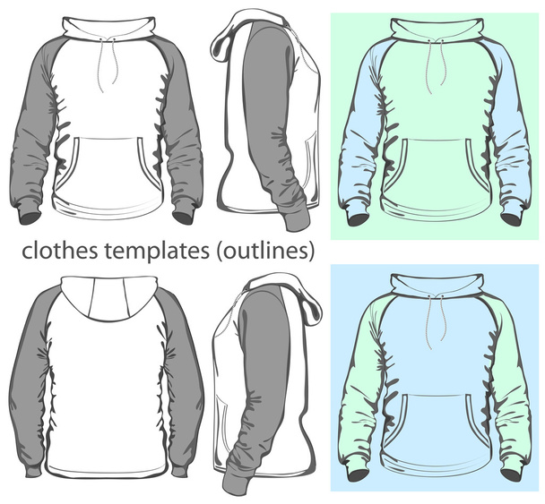 Men's hooded sweatshirt - Vecteur, image