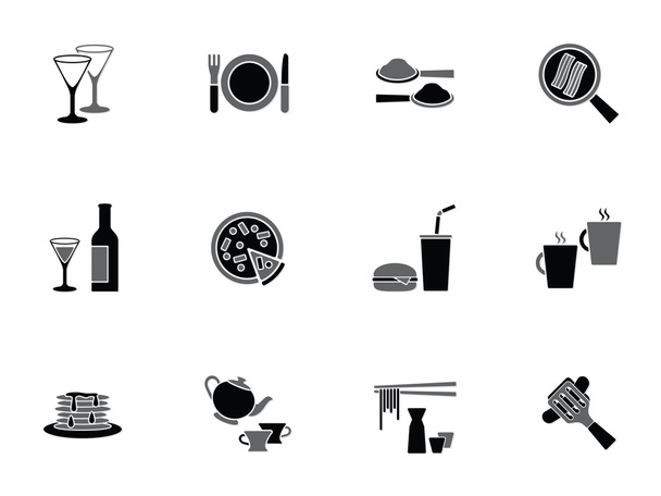 Colección de iconos de alimentos y bebidas
 - Vector, imagen