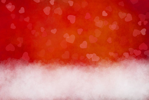 Červená srdce. Šťastný Valentines den pozadí s copyspace. - Fotografie, Obrázek