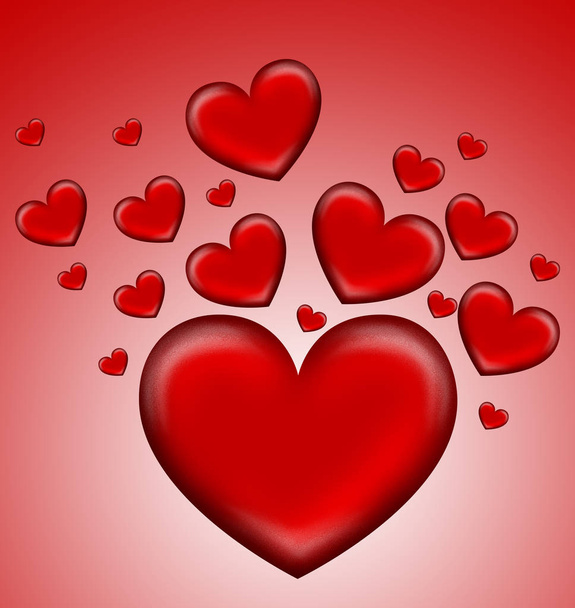 card hearts background, holiday concept - Фото, изображение