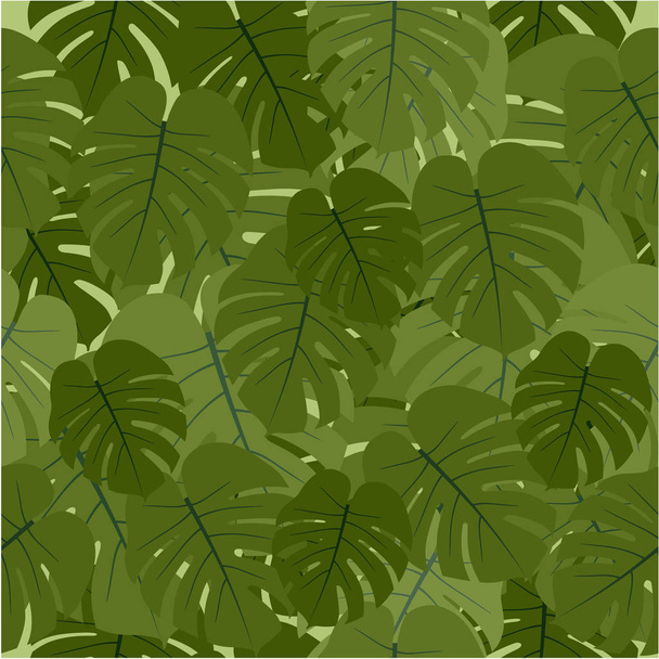 Naadloos patroon van monsterbladeren - Vector, afbeelding