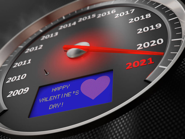 The speedometer Happy Valentine's Day - Photo, Image
