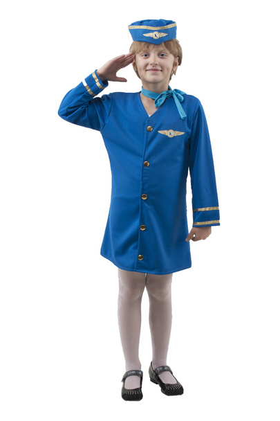 Дівчина одягнена як стюардеса польоту
 - Фото, зображення