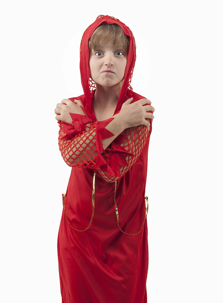 menina em traje para um feriado Halloween
 - Foto, Imagem