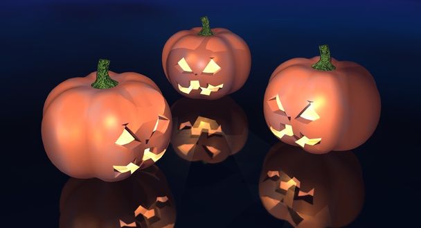 Halloween pompoenen - Foto, afbeelding