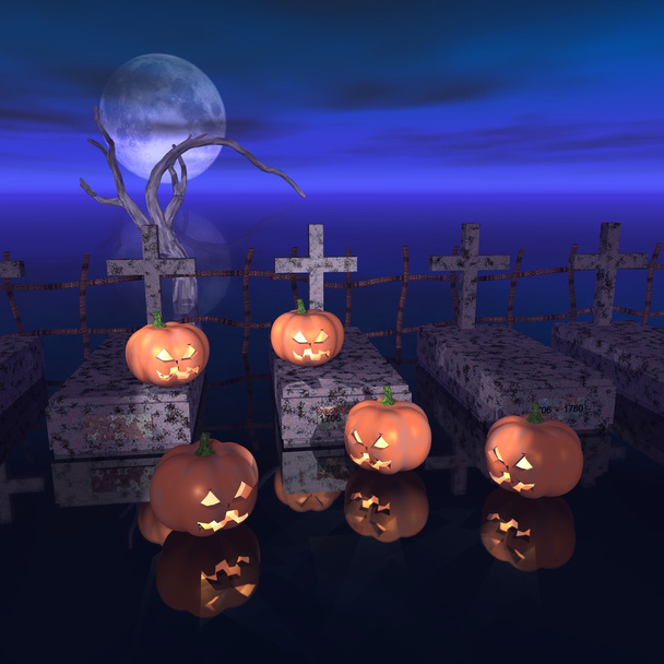 Abóboras de Halloween
 - Foto, Imagem