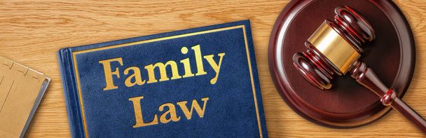 A gavel with a law book - Family Law - Photo, Image