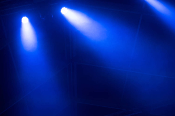 Blue stage lights - Foto, imagen