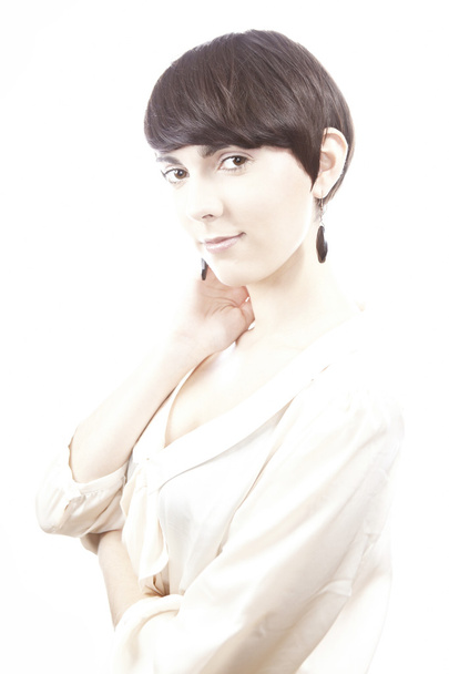 Young short hair brunette woman - Photo, image