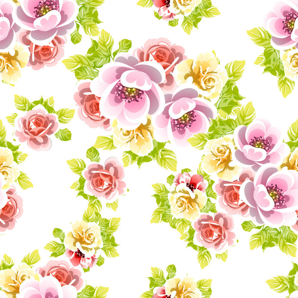 simply vector illustration of amazing flowers blossom banner template - Vektör, Görsel