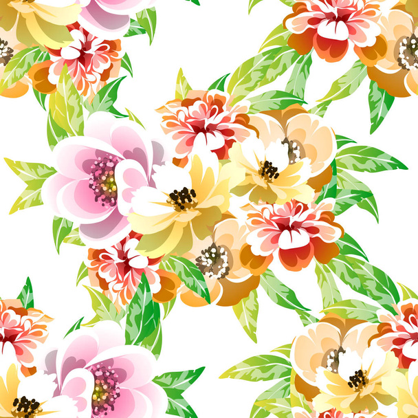 beautiful flowers blossom banner template, simply vector illustration - Vecteur, image