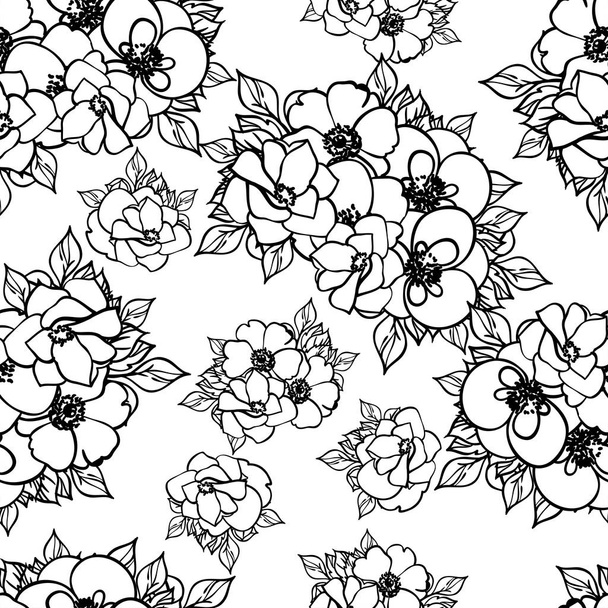 poppies flowers blossom banner template, simply vector illustration - Vetor, Imagem