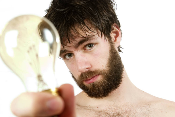jeune homme avec une barbe et une moustache - Photo, image