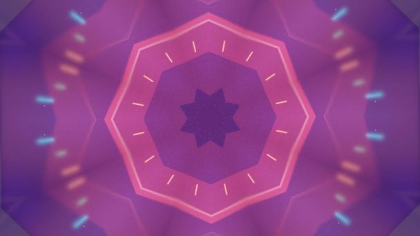 Geometría sagrada. Símbolo secreto de geometría de algún patrón estelar totémico étnico en rosa y azul
. - Foto, Imagen