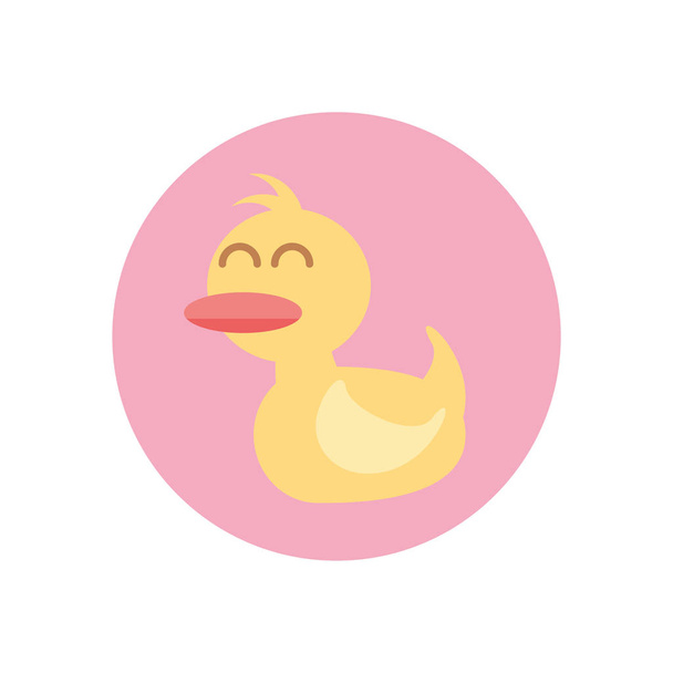 mignon canard en caoutchouc, baby shower
 - Vecteur, image