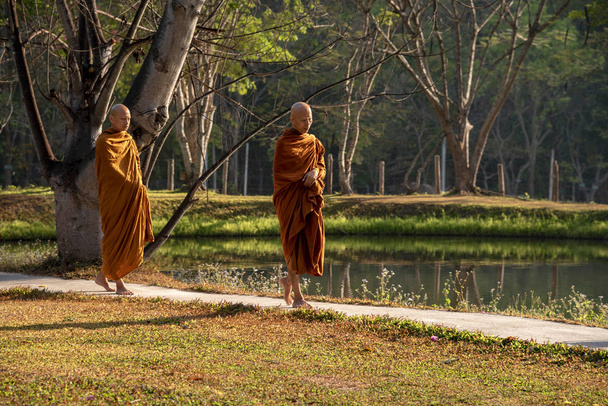 Η Vipassana στο μοναστήρι. Ταϊλάνδη. Στην πόλη Τσιάνγκ Μάι. 15 Φεβρουαρίου 2019 - Φωτογραφία, εικόνα