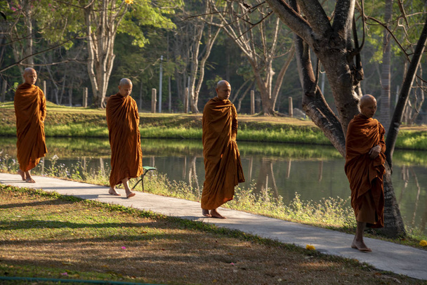 Vipassana in the monastery. Thailand. Chiang Mai city. 15 February 2019 - Foto, imagen